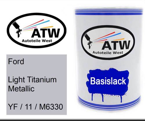 Ford, Light Titanium Metallic, YF / 11 / M6330: 500ml Lackdose, von ATW Autoteile West.